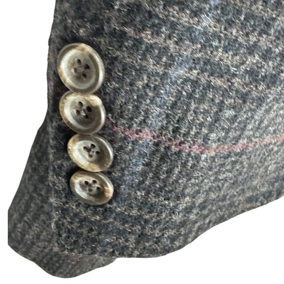 Men's Vintage Hart Schaffner Marx Grey Wool Blazer Suit Jacket Coat - Sz L/XL - Picture 4 of 5